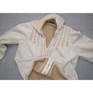 Karen Scott Knit Sweater Women's 1X Tan Cable Knit Vintage 100% Cotton